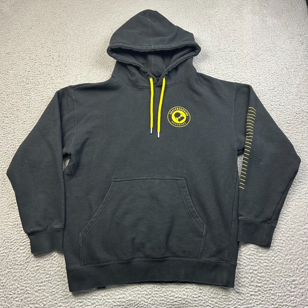 Woodward Camp Hoodie Mens Black Skateboarding Skater Sweatshirt Pullover Medium